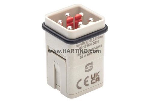 Connecteur d'alimentation électrique - Han Q5/0_I_M_PIT_0.5-2.5 - HARTING - de secteur / mâle / à emboîter
