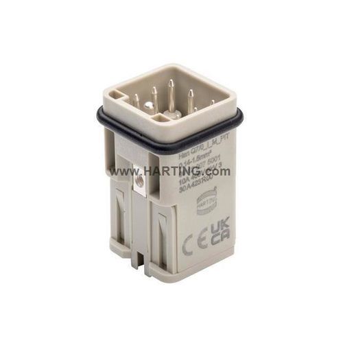 Connecteur de secteur - Han Q7/0_I_M_PIT_0.14-1.5 - HARTING - mâle / à emboîter / de mise à la terre