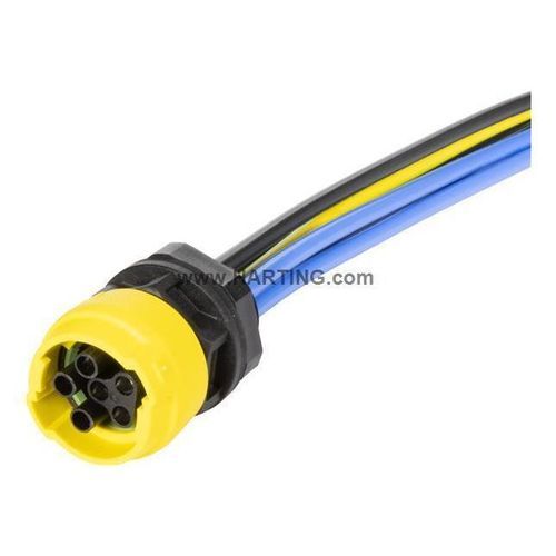 Capot de connecteur monté sur panneaux - S15_PFT_STR-FM_AC_F_6P - HARTING - IP67 / IP65 / plastique