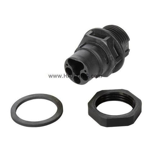 Capot de connecteur monté sur panneaux - S15_PFT_STR-FM_AC_M_CRT_w/o-contacts - HARTING - IP67 / IP65 / circulaire