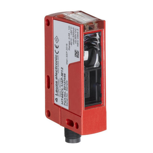 Détecteur photoélectrique avec suppression d'arrière-plan - HT46CL1.XR/4P-M12  - Leuze electronic GmbH + Co. KG - détecteur à réflexion directe / rectangulaire / laser