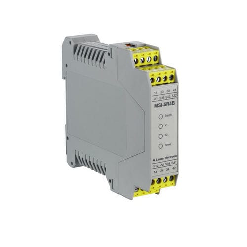 Relais de sécurité d'arrêt d'urgence - MSI-SR4B-01  - Leuze electronic GmbH + Co. KG - 3NO / NO/NF / 1NF