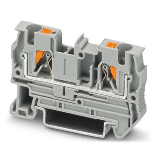 Bloc de jonction enfichable - PT 4 - PHOENIX CONTACT GmbH & Co. KG - push-in / de traversée / gris