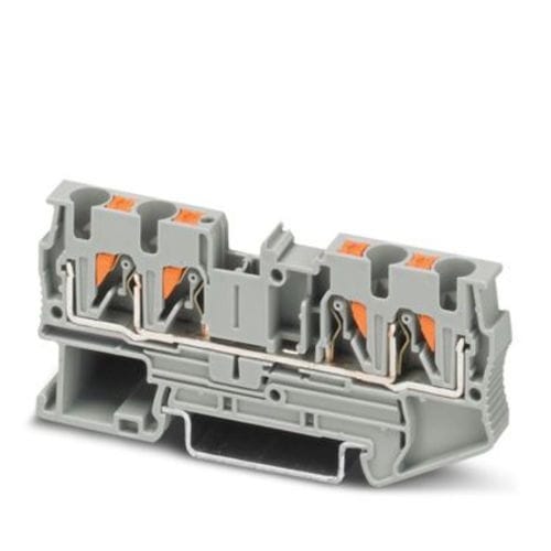 Bloc de jonction enfichable - PT 4-QUATTRO - PHOENIX CONTACT GmbH & Co. KG - push-in / de traversée / gris