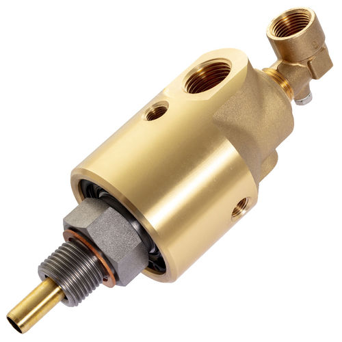 Raccord tournant pour eau - 157-083-125972 - DEUBLIN COMPANY - pour huile chaude / 2 passages / en laiton