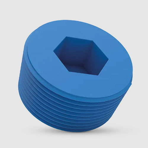 Bouchon cylindrique - GPN 720 Type A  - Pöppelmann - hexagonal / fileté / en polyéthylène