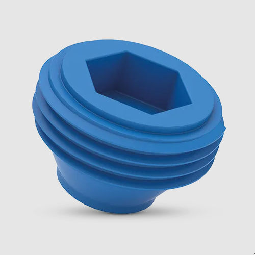 Bouchon cylindrique - GPN 720 Type B  - Pöppelmann - hexagonal / fileté / en polyéthylène basse densité (PEBD)