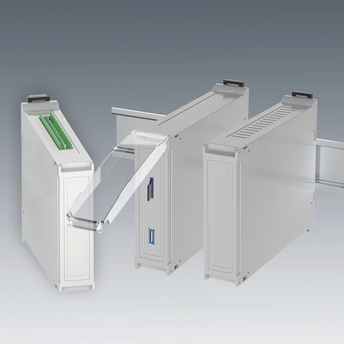Boîtier pour rail DIN - RAILTEC BP M22 - OKW Odenwälder Kunststoffwerke Gehäusesysteme GmbH - modulaire / en PC / pour appareil de mesure