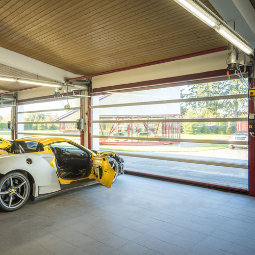 Porte à lever - Hubtore SPACELITE&reg; HTvision - Butzbach GmbH Industrietore - sectionnelle / pliante / en aluminium