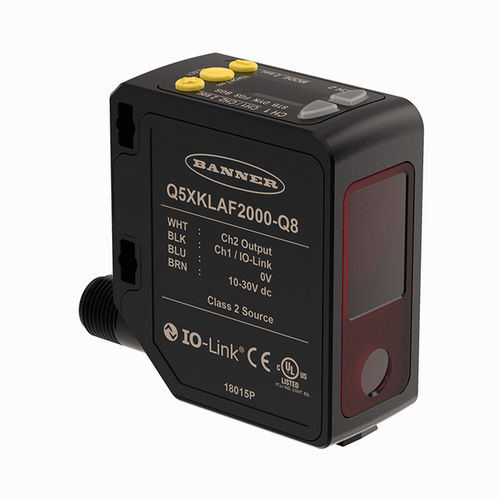 Détecteur photoélectrique détecteur à réflexion directe - Q5XKLAF2000-Q8 - TURCK - rectangulaire / laser / en matière plastique
