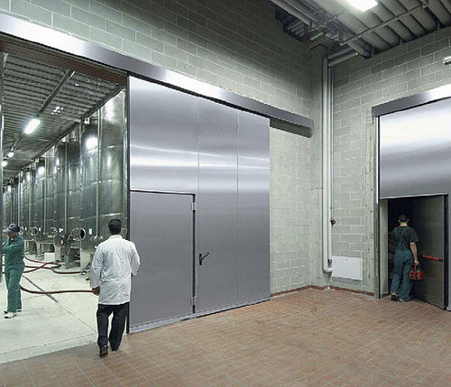 Porte coulissante - SCP/SCS - Puertas Angel Mir - en acier inoxydable / pour l'industrie agroalimentaire / industrielle