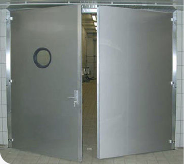 Porte battante - PB - Puertas Angel Mir - en acier inoxydable / pour l'intérieur / industrielle