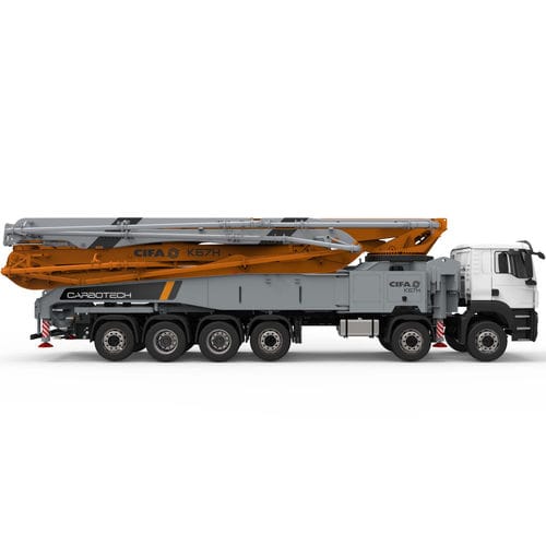 Pompe à béton automotrice pour chantier - K67H - CIFA S.p.A