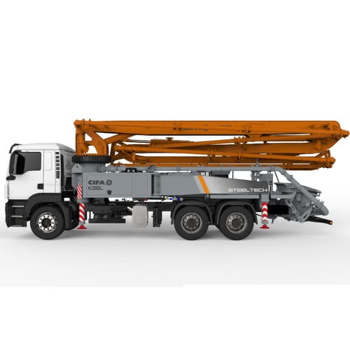 Pompe à béton automotrice pour chantier - K36L - CIFA S.p.A