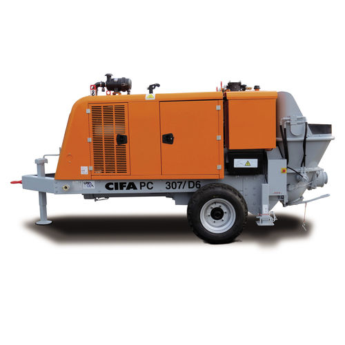 Pompe à béton montée sur remorque - SERIE_6 - CIFA S.p.A - pour chantier / électrique