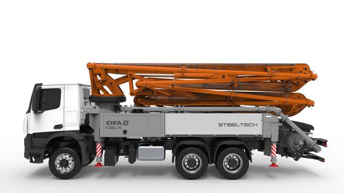 Pompe à béton automotrice montée sur remorque - K36L-5 - CIFA S.p.A - pour chantier