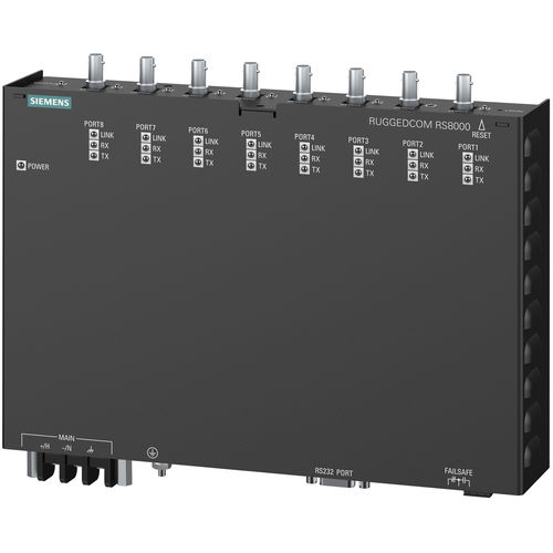 Commutateur Ethernet administrable - RUGGEDCOM RS8000 - SIEMENS Industrial Communication - 8 ports / de niveau 2 / Power over Ethernet