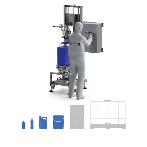 Remplisseuse semi-automatique - FLEXEO-S2 Atex - PACK'R - de bouteilles / multi contenant / de seaux