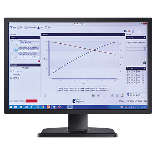 Logiciel d'analyse - RHEOTEX - LAMY RHEOLOGY - de gestion / de base de données ODBC / de commande