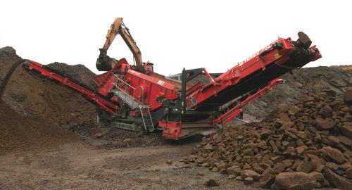 Crible pour chantier de construction - 883+ - TEREX Mobile Processing Equipment - pour mine / pour le recyclage / mobile