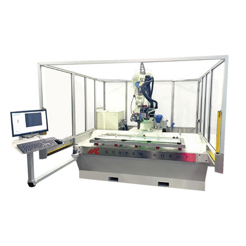 Cellule robotisée de câblage - SYNDY 1 - SYSTEM ROBOT AUTOMAZIONE - pour l'industrie de l'éclairage / compact