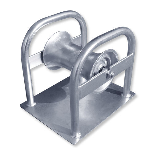 Rouleau pose câble avec plaque de base - 080-1901-010 - Jakob Thaler GmbH - avec rouleau en aluminium