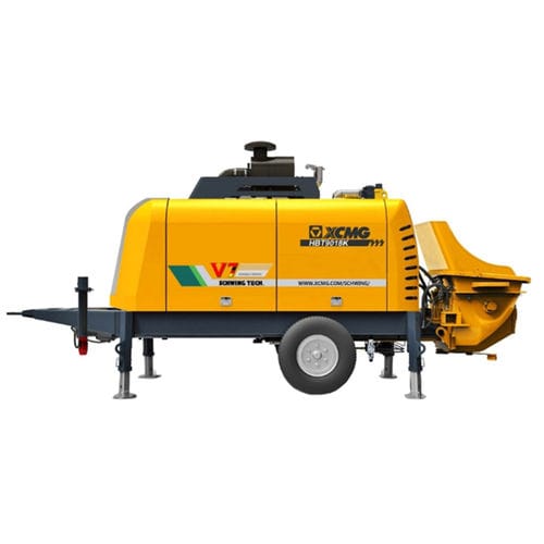 Pompe à béton montée sur remorque - HBT9018V - XCMG - pour chantier / diesel