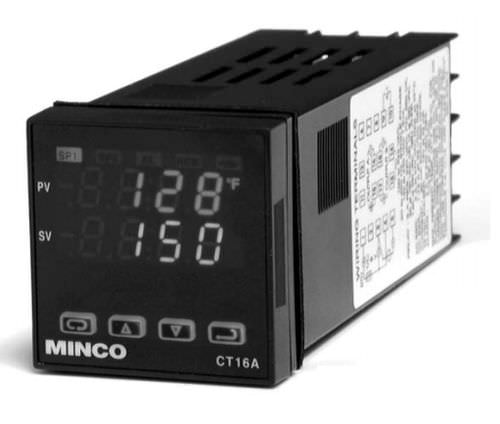Contrôleur de température numérique - -212 °C ... +2 320 °C | CT16A - MINCO - PID / multiboucles