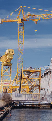 Grue fixe - Favelle Favco - à fléchette / portuaire / pour chantier naval