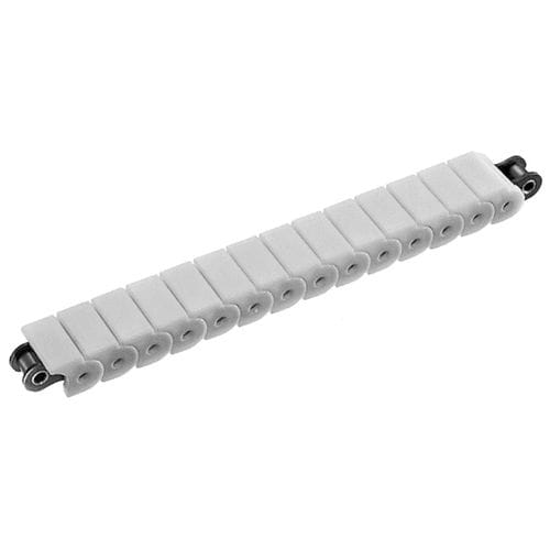 Chaîne de convoyage en acier - SnapCover®  - Tsubakimoto Chain - à maillons monoblocs / avec galets de glissement / à support plastique enclipsable