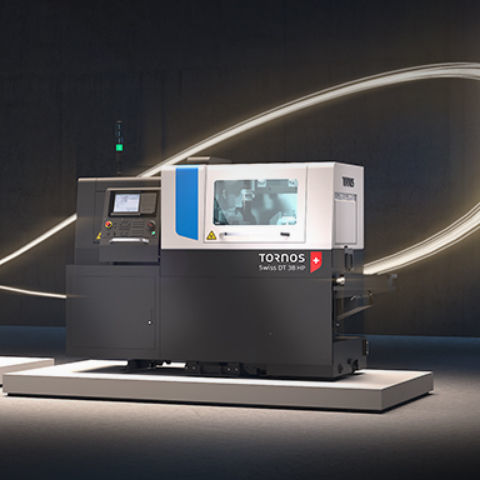 Décolleteuse CNC - DT 38 HP - TORNOS - 5 axes / rigide / à deux broches