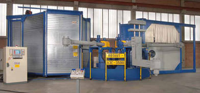 Machine de rotomoulage 5 zones de travail - ROTAUT  - Caccia Engineering S.r.l. - à bras indépendants