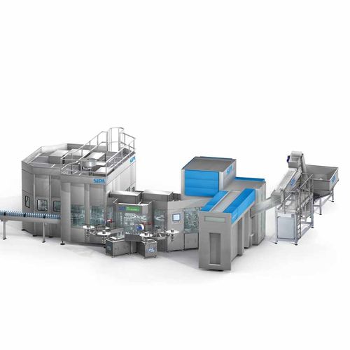 Souffleuse / étiqueteuse / remplisseuse / capsuleuse pour bouteilles plastiques -  Sincro TriBloc - SIPA