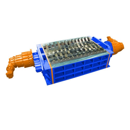 Déchiqueteur primaire - 2R 220-300 series - SatrindTech S.r.l - à 2 arbres / de déchets solides et en vrac / pour le bois