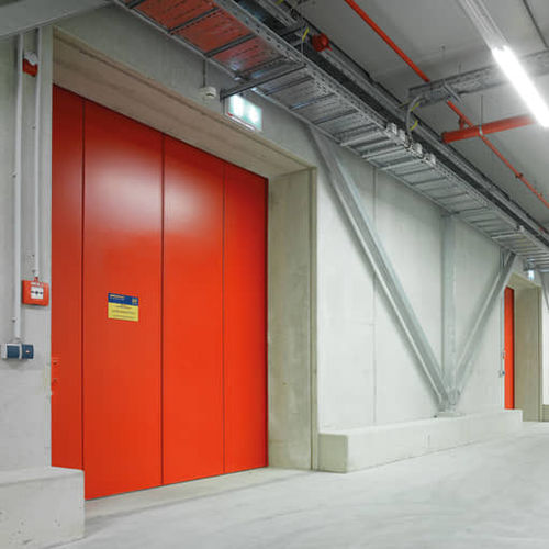 Porte coulissante - Hörmann - en acier inoxydable / en acier / pour l'intérieur