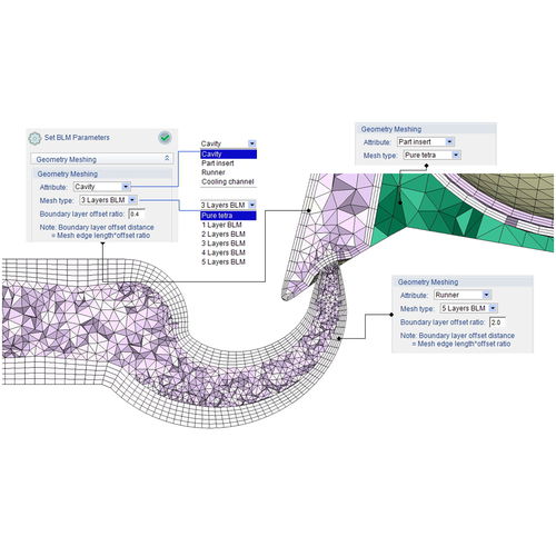Logiciel de simulation de moulage par injection - Designer BLM - Moldex3D, CoreTech System Co., Ltd. - de maillage / de process d'injection plastique / 3D