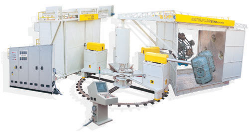Machine de rotomoulage 5 zones de travail - 4 A series - M. Plast (India) Limited - à bras indépendants