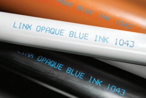 Encre pour plastique - 1043 - LINX PRINTING TECHNOLOGIES LTD - bleue / pour emballage alimentaire