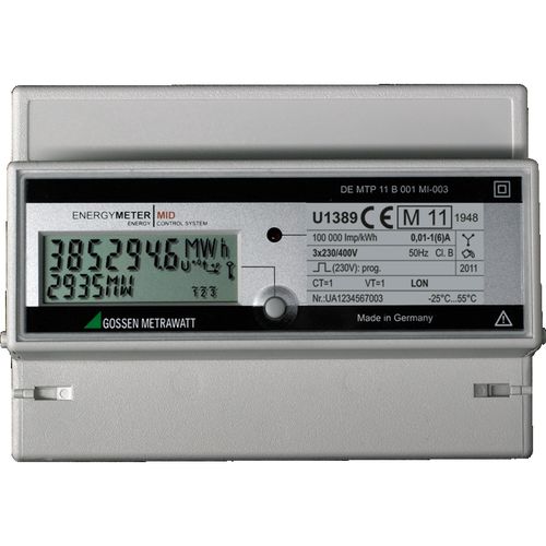 Compteur électrique monophasé - U1281 ... U1389 MID series - GOSSEN METRAWATT GmbH - triphasé / sur rail DIN / Modbus