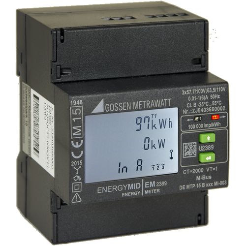 Compteur électrique triphasé - ENERGYMID EM2389, EM2289 Series - GOSSEN METRAWATT GmbH - sur rail DIN / avec afficheur LCD