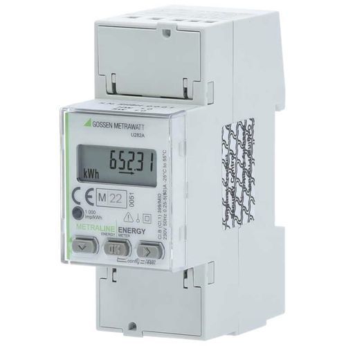 Compteur électrique monophasé - U282 B - GOSSEN METRAWATT GmbH - sur rail DIN / Modbus RTU / certifié MID