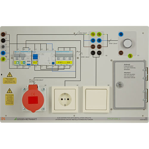 Panneau de démonstration d'installation électrique - PROFiSIM 2 - GOSSEN METRAWATT GmbH