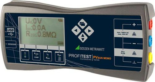 Testeur de sécurité électrique - PROFITEST PVsun  memo  - GOSSEN METRAWATT GmbH - pour module photovoltaïque