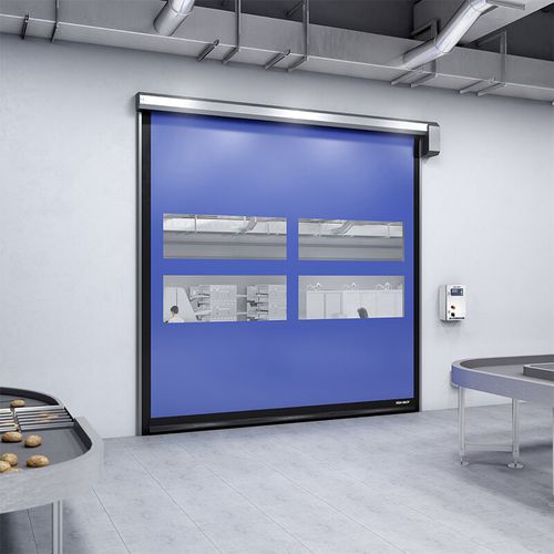 Porte à enroulement - HS90 series - ASSA ABLOY Entrance Systems - en acier inoxydable / pour l'intérieur / pour l'industrie agroalimentaire