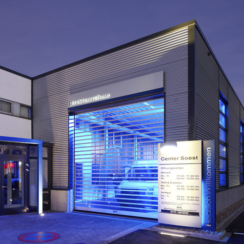 Porte à enroulement - RR3000 Vision - ASSA ABLOY Entrance Systems - en polycarbonate / industrielle / pour l'extérieur