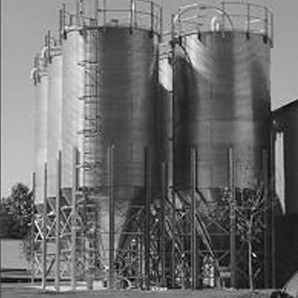 Silo à fond conique - AEC, Inc. - ACS Group - pour produits en vrac / pour gaine annelée / galvanisé