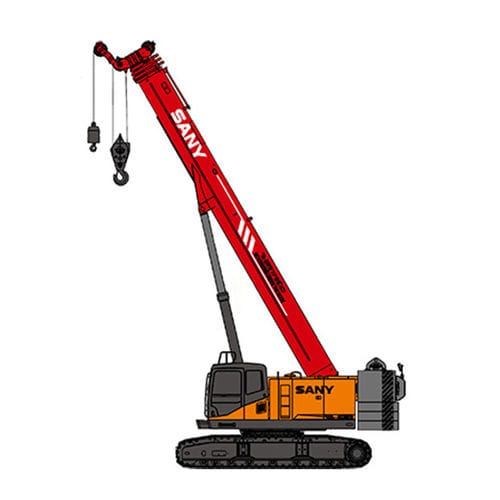 Grue sur chenilles - SCC550TB-1 - SANY - à flèche / télescopique / pour chantier