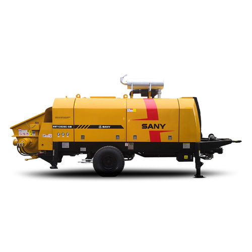 Pompe à béton montée sur remorque - HBT12020C-5S - SANY - pour chantier / à piston / anti-abrasion