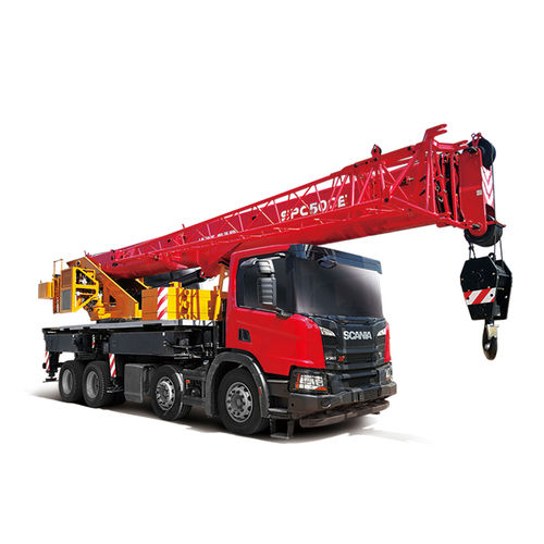 Grue montée sur camion - SPC500E - SANY - à flèche / télescopique / pour chantier