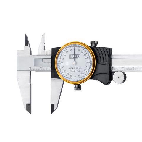 Pied à coulisse à vernier - DC series  - Baker Gauges India Private Limited - à cadran / en inox